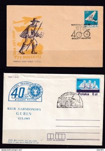 Poland 1958 and up 9 Postal Stationary Covers Mostly precanceled 15905