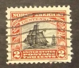 # 620 2c Norse-American, carmine & black, Perf.11, 1925 (4614u)