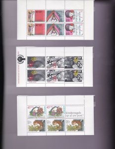 Netherlands Souvenir Sheets #550a, 558a & 567a, all MNH, XF