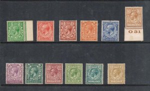 Great Britan 1924 KGV SG 418-429 Or Sc 187-200 set MNH