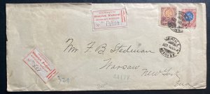 1909 Mexico City Mexico Commercial Cover To New York USA With Letter