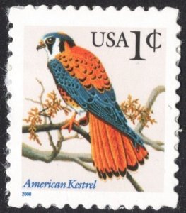 SC#3031A 1¢ American Kestrel Single (2000) SA