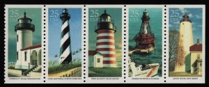 #2474a 25c American Lighthouses, Never Folded, Mint **ANY 5=FREE SHIPPING**