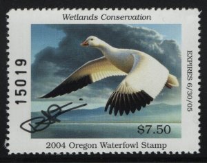 Oregon, State duck stamp 2004, Signed