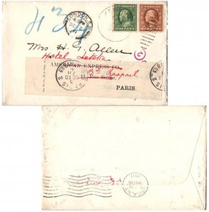 United States Washington Franklins 1c and 4c Washington-Franklin 1911 Kenmore...