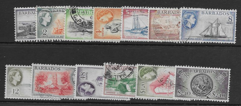 Barbados 235-47  1953 set  13   Used