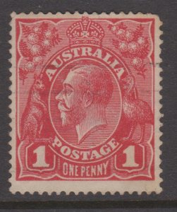 Australia Sc#21 Used - Variety Thin One Penny