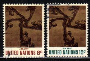 United Nations # 232-33 ~ Cplt Set 2  ~ Used  ~ cv .40