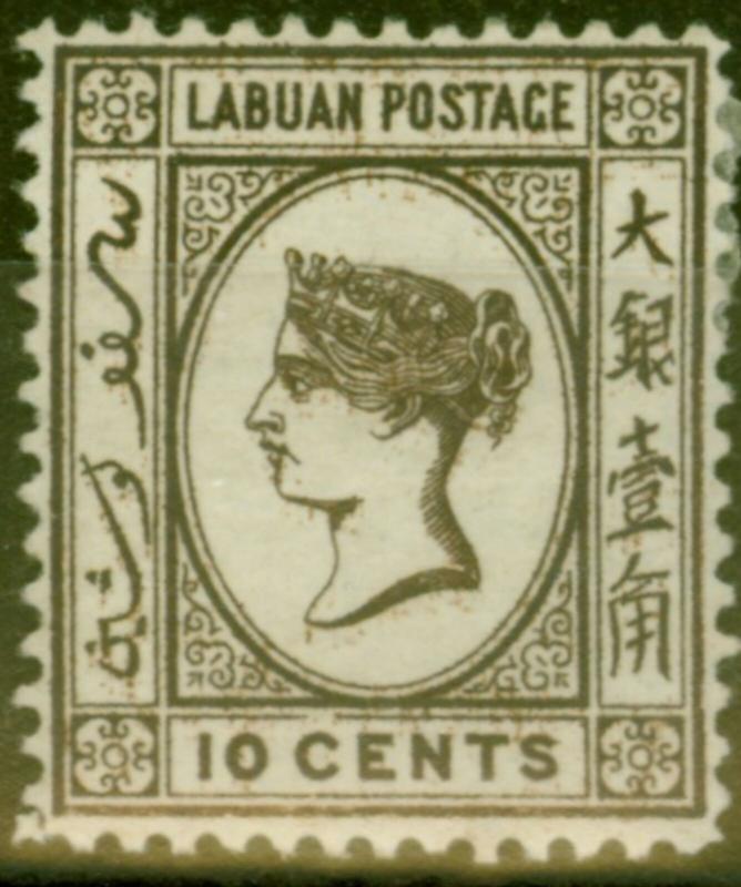 Labuan 1892 10c Brown SG43 Fine Mtd Mint