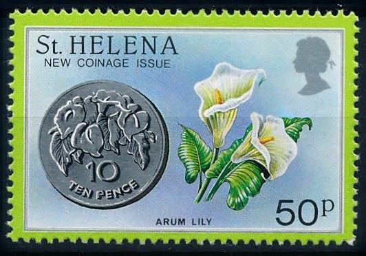 [67053] St. Helena 1984 Flora Flowers Blumen Coin From Set MNH