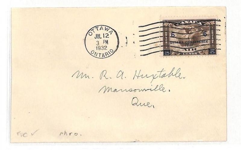 CANADA FDC 1932 6c *OTTAWA CONFERENCE* Ontario First Day Cover {samwells}AT175