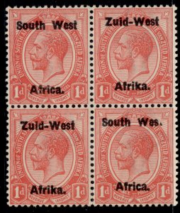 SOUTH WEST AFRICA GV SG2 + 2b, 1d ERROR WES for WEST, LH MINT. Cat £199.