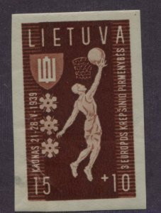 LITHUANIA  B52  MNH IMPERF SMALL WRINKLE