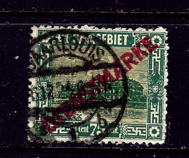 Saar O13 Used 1922 Overprint - few pulled perfs