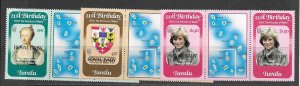 Tuvalu 173-5 MNH Royal Baby set cpl.  x 20, vf. 2022 CV $ 20.00