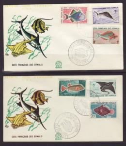 Somoli Coast 275-282 Fish 1959 S/3 U/A FDC G369