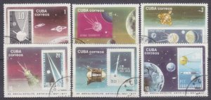 1977 Cuba 2208-2213 used 20 years of the launch of Russian Sputnik 1