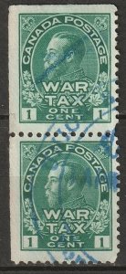 Canada 1915 Sc MR1 war tax pair used