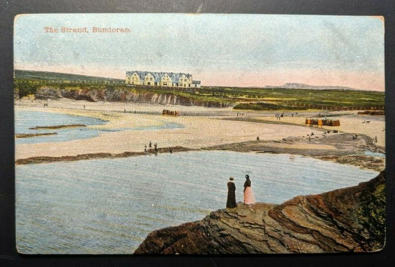 1903 The Strand Bundoran Co Donegal Ireland Real Picture Postcard Cover