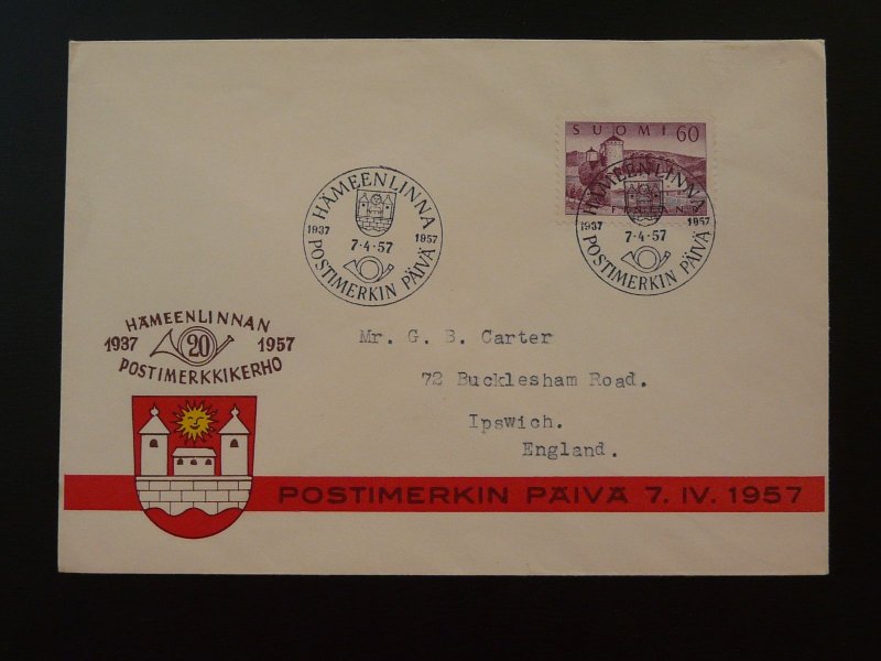 castle FDC Finland 1957
