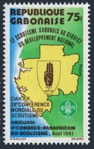 Gabon 478,MNH.Michel 798. World Scouting Conference,1981.Map.