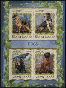 SIERRA LEONE 2016 DOGS SHEET MINT NH