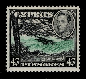 CYPRUS GVI SG161, 45pi green and black, LH MINT. Cat £55.