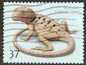 US Scott # 3816; used 37c Lizard from 2003; XF centering; off paper