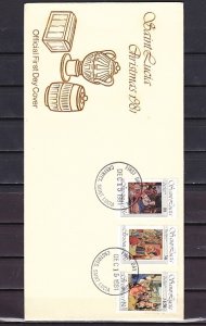 St. Lucia, Scott cat. 564-566 ONLY. Christmas issue. First day cover. ^