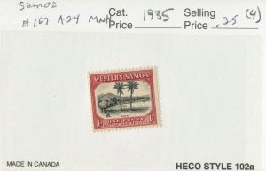 SAMOA #167, MINT NH ON 102 CARD - 1935 - SAM004