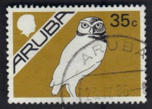 Aruba #6  used  1986 owl  35c