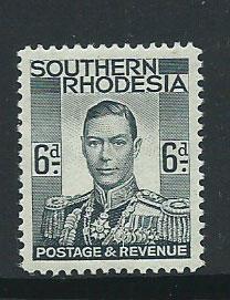 Southern Rhodesia SG 44  MH lightest of diagonal bend see...