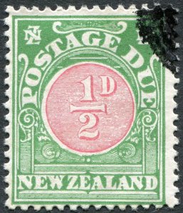 New Zealand 1928 ½d carmine & green Postage Due SGD33 used