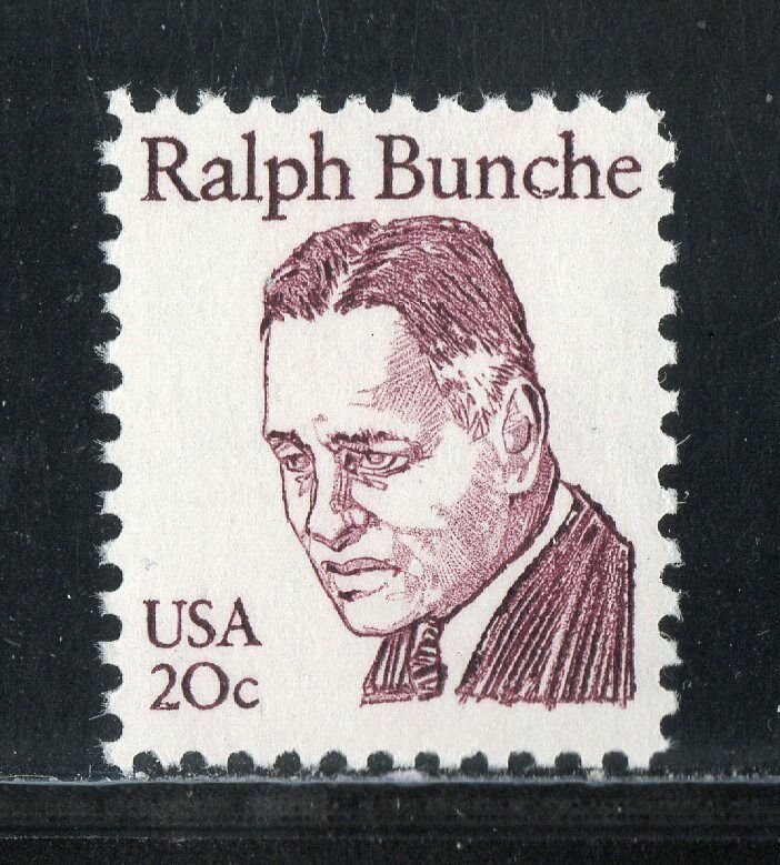 1860 * RALPH BUNCHE * U.S. Postage Stamp Plate Block MNH