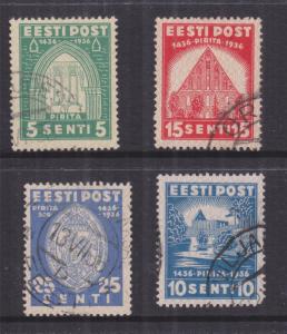 ESTONIA, 1936 St. Brigitte's Abbey set of 4, used.