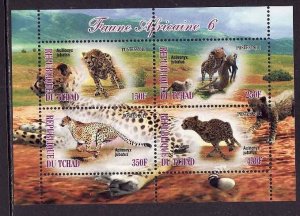 Chad-unused NH sheet-Wild Animals-Leopards-2012-issue not