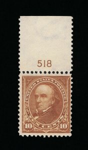 GENUINE SCOTT #282C F-VF MINT OG NH 1898 BROWN 10¢ TYPE-I PERF-12 UNWM PLATE 518