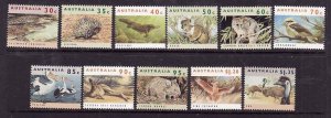 Australia-Sc#1271-3,1280-7-id7-unused NH set-Threatened Species-Kangaroos-Koalas