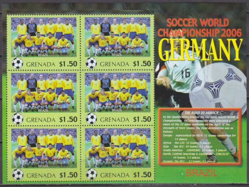 2006 Grenada 5726KL 2006 FIFA World Cup Germany( Brazil ) 9,00 €