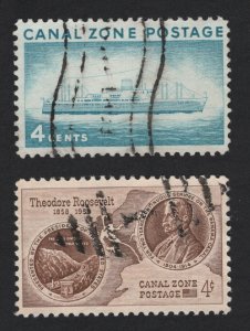 United States USED Scott Number 149-50  CANAL ZONE  F-VF    - BARNEYS