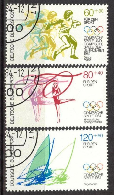 Germany 1984 Sport Olympics Games Los Angeles set of 3 Used CTO