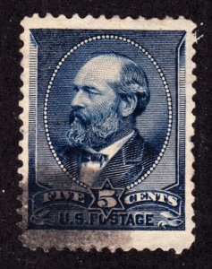 US 216 5c Garfield Used VF Tall Copy