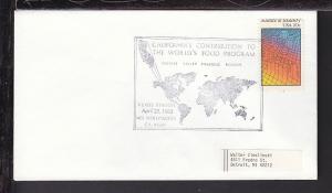 World Food Program,CA 1983 Cancel Cover BIN 