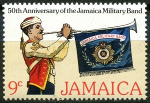 Jamaica Sc#431 MNH, 9c multi, 50th Anniv. of the Jamaica Military Band (1977)