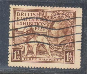 Great Britain,  British Empire Exhibition, George V,  1 1/2p  (SC# 186) Used