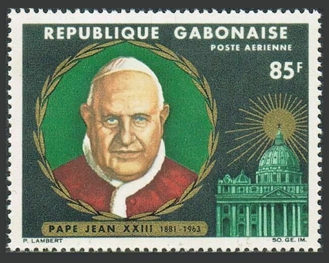 Gabon C40,MNH.Michel 234. In memory of Pope John XXIII, 1965.St Peter Cathedral.