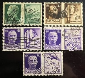 Italy Scott# 430, 431, 435-437 Used F/VF Lot of 5 Cat $1.95