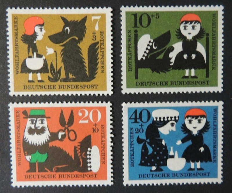 Germany 1960 fairy tales myths red riding hood children 4v MNH