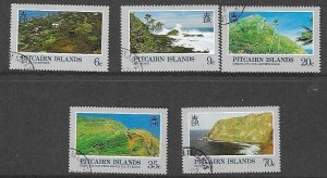 PITCAIRN ISLANDS SG211/5 1981 LANDSCAPES USED