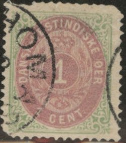 Danish West Indies DWI  Scott 5 used Faulty CV$30